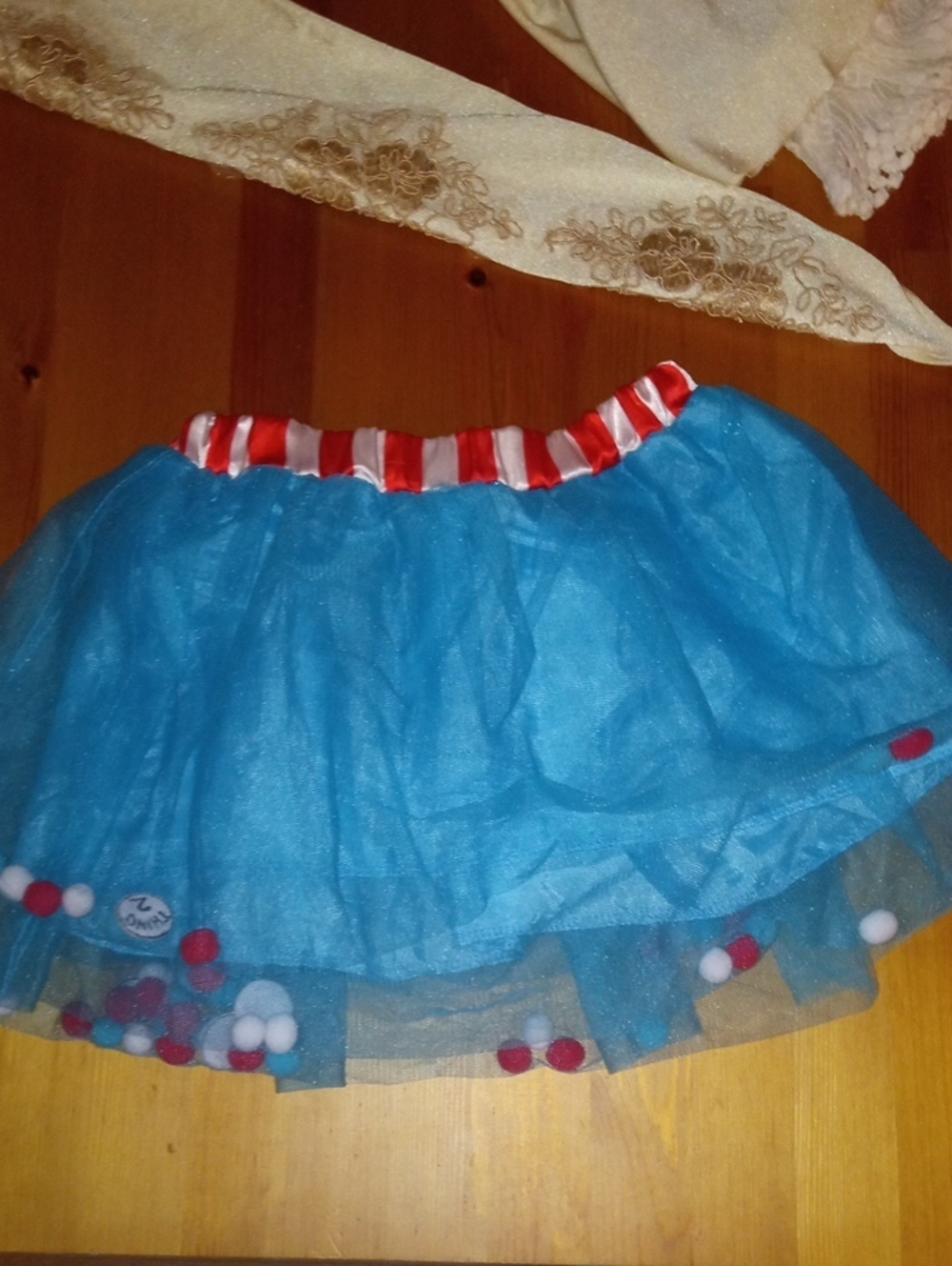 Spirit Blue Tulle Costume Skirt Thing 1 & 2 Costume Includes Leggings